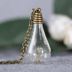 Load image into Gallery viewer, Vintage Bulb Dandelion Faith Necklace
