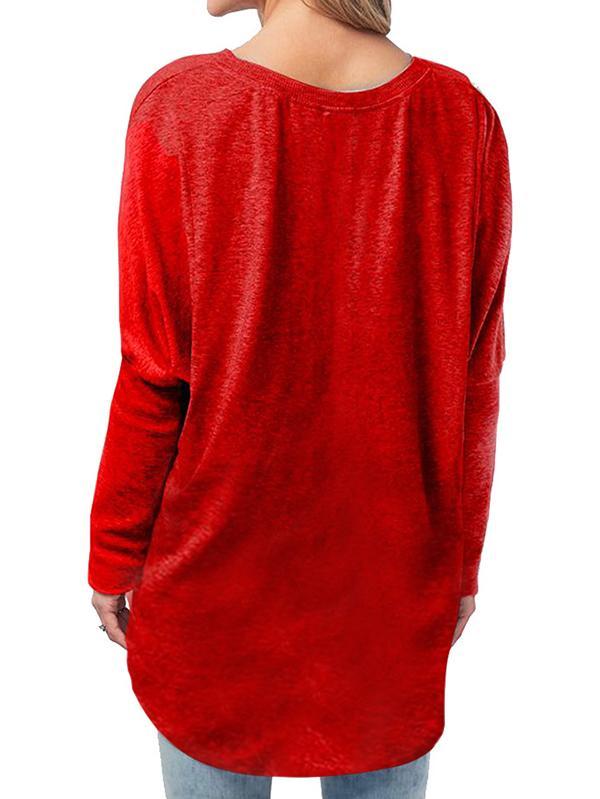 Santa Print Christmas Long Sleeve T-Shirt