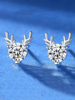 Load image into Gallery viewer, Rhinestone Reindeer Earrings Christmas Accessory
