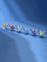 Load image into Gallery viewer, Rhinestone Reindeer Earrings Christmas Accessory
