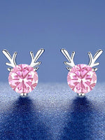 Load image into Gallery viewer, Rhinestone Reindeer Earrings Christmas Accessory
