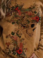 Load image into Gallery viewer, Halloween skull print long sleeve hoodie
