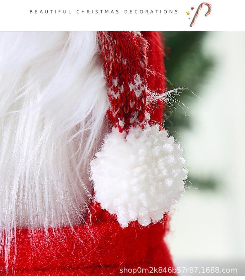 Christmas Ornaments Red Wine Bottle Set Santa Claus Wine Bag Holiday Dress Up