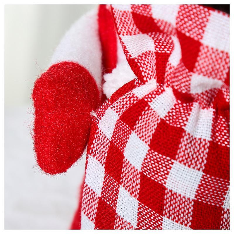 Christmas Ornaments Red Wine Bottle Set Santa Claus Wine Bag Holiday Dress Up