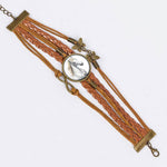 Load image into Gallery viewer, Vintage Horse Time Gem Woven Leather Glass Bracelet
