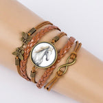 Load image into Gallery viewer, Vintage Horse Time Gem Woven Leather Glass Bracelet
