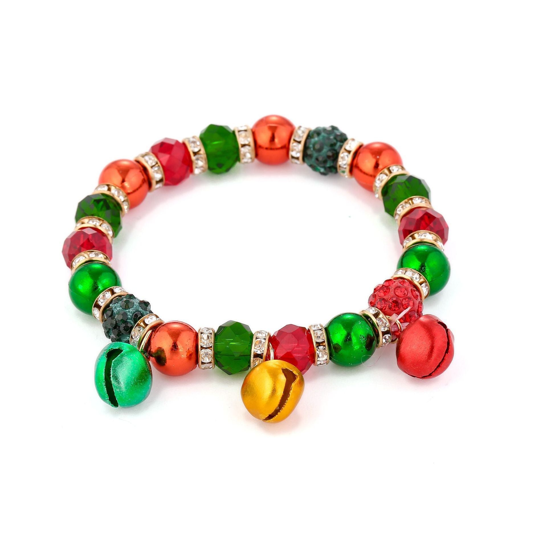 Christmas Colorful Ring Bell Bracelet