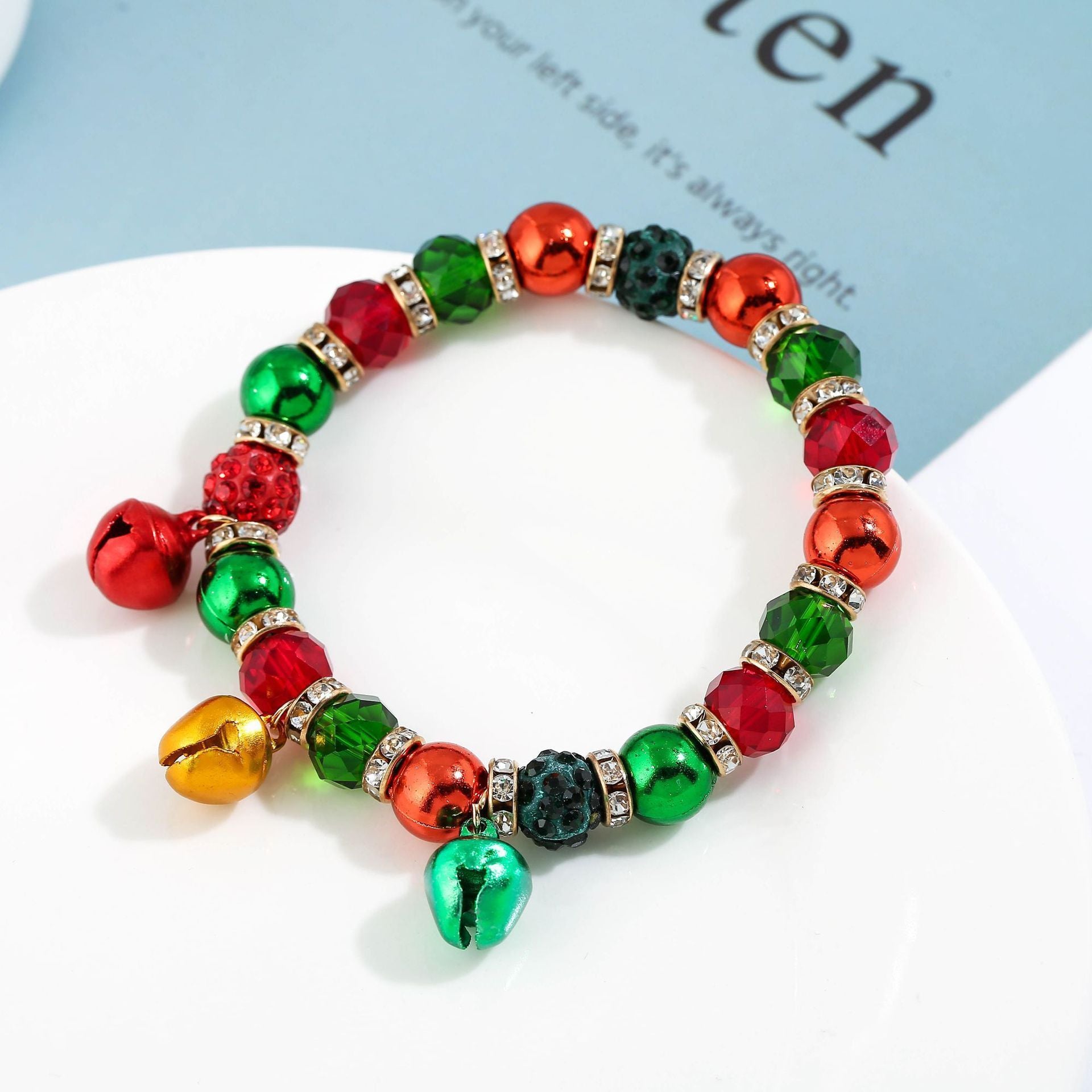 Christmas Colorful Ring Bell Bracelet