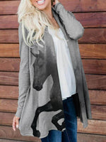 Load image into Gallery viewer, Women&#39;s Horse Silhouette Casual Cardigan

