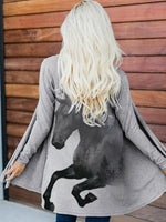 Load image into Gallery viewer, Women&#39;s Horse Silhouette Casual Cardigan
