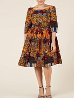 Load image into Gallery viewer, Women&#39;s Sexy Printed U-shaped Back Sleeve Dress
