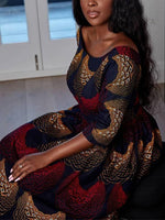 Load image into Gallery viewer, Women&#39;s Sexy Printed U-shaped Back Sleeve Dress
