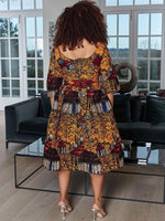 Load image into Gallery viewer, Women&#39;s Sexy Printed U-shaped Back Sleeve Dress
