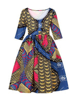 Load image into Gallery viewer, Women&#39;s Sexy Printed U-shaped Back Sleeve Dress
