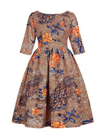 Load image into Gallery viewer, Women&#39;s Sexy Printed U-shaped Back Sleeve Dress
