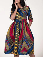 Load image into Gallery viewer, Women&#39;s Sexy Printed U-shaped Back Sleeve Dress
