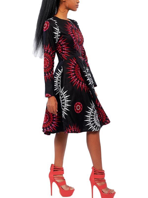 Women's African Ethnic Print Dress