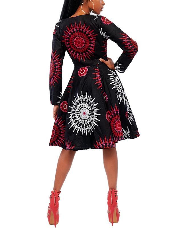 Women's African Ethnic Print Dress