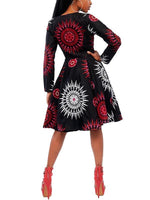 Load image into Gallery viewer, Women&#39;s African Ethnic Print Dress
