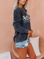 Load image into Gallery viewer, Women&#39;s Halloween Salem Broom Print Sweatshirt
