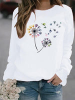 Load image into Gallery viewer, Ladies dandelion dog paw print sweatshirt
