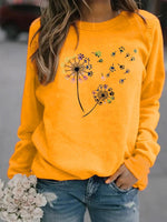 Load image into Gallery viewer, Ladies dandelion dog paw print sweatshirt
