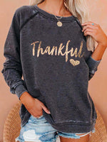 Load image into Gallery viewer, Women&#39;s &quot;Thankful&quot; Print Sweatshirt
