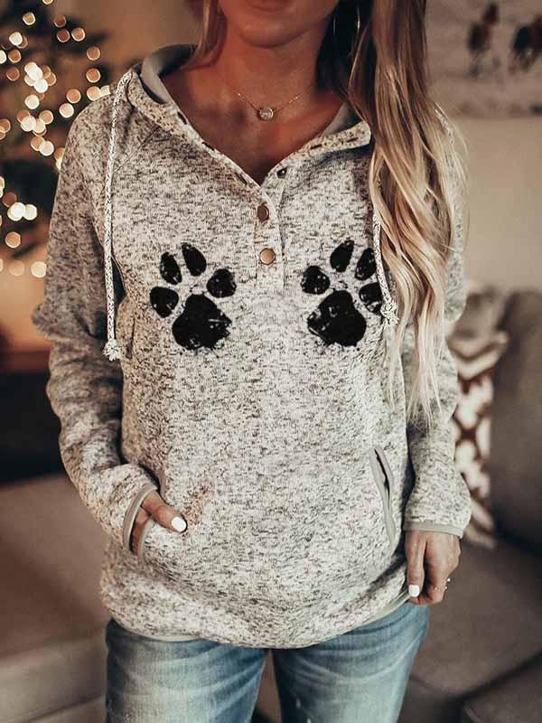 Pet Paw Print Western Hoodie