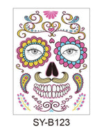 Load image into Gallery viewer, Halloween &amp; Day of the Dead Waterproof Face Tattoo Sticker
