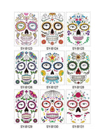 Load image into Gallery viewer, Halloween &amp; Day of the Dead Waterproof Face Tattoo Sticker

