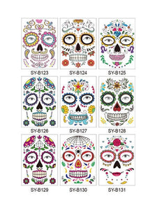 Halloween & Day of the Dead Waterproof Face Tattoo Sticker