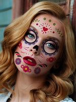 Load image into Gallery viewer, Halloween &amp; Day of the Dead Waterproof Face Tattoo Sticker

