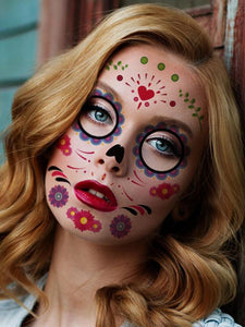 Halloween & Day of the Dead Waterproof Face Tattoo Sticker