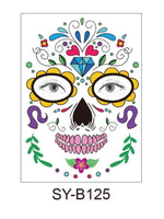 Load image into Gallery viewer, Halloween &amp; Day of the Dead Waterproof Face Tattoo Sticker
