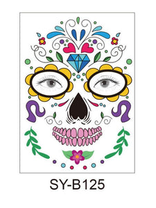 Halloween & Day of the Dead Waterproof Face Tattoo Sticker