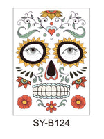 Load image into Gallery viewer, Halloween &amp; Day of the Dead Waterproof Face Tattoo Sticker
