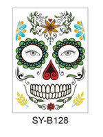 Load image into Gallery viewer, Halloween &amp; Day of the Dead Waterproof Face Tattoo Sticker
