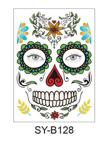 Halloween & Day of the Dead Waterproof Face Tattoo Sticker