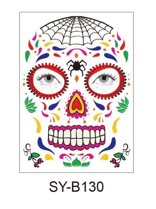 Halloween & Day of the Dead Waterproof Face Tattoo Sticker