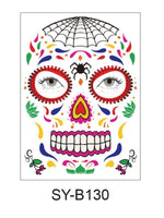 Load image into Gallery viewer, Halloween &amp; Day of the Dead Waterproof Face Tattoo Sticker
