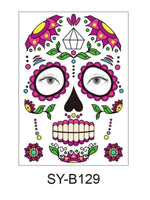 Load image into Gallery viewer, Halloween &amp; Day of the Dead Waterproof Face Tattoo Sticker
