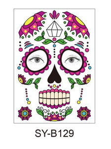 Halloween & Day of the Dead Waterproof Face Tattoo Sticker