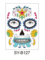 Load image into Gallery viewer, Halloween &amp; Day of the Dead Waterproof Face Tattoo Sticker
