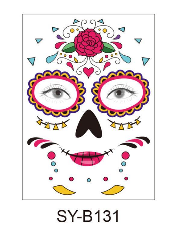 Halloween & Day of the Dead Waterproof Face Tattoo Sticker