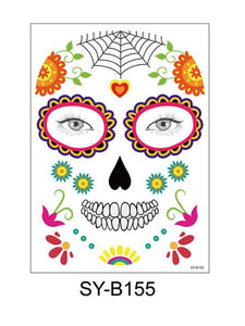 Halloween & Day of the Dead Waterproof Face Tattoo Sticker