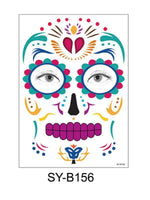 Load image into Gallery viewer, Halloween &amp; Day of the Dead Waterproof Face Tattoo Sticker
