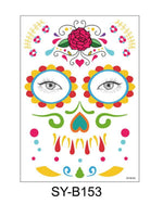 Load image into Gallery viewer, Halloween &amp; Day of the Dead Waterproof Face Tattoo Sticker

