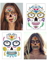 Load image into Gallery viewer, Halloween &amp; Day of the Dead Waterproof Face Tattoo Sticker
