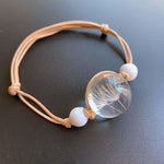 Load image into Gallery viewer, Women&#39;s Dandelion Dried Flower Bracelet Braided Adjustable Plant Specimen Glass Ball Bracelet
