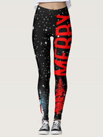 Load image into Gallery viewer, Christmas print high waist tight hip fitness yoga pants
